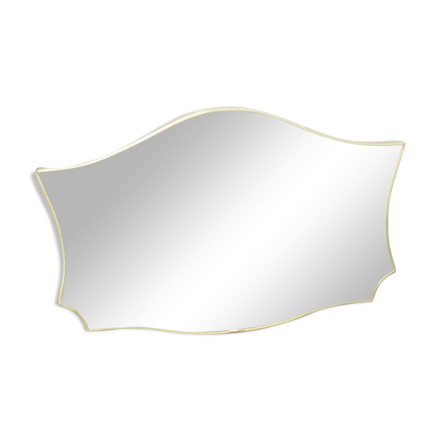 Mirror rear-view mirror free form vintage 47x30cm