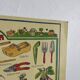 Cardboard poster illustrated around gardening, vintage