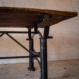 Industrial table with workbench top
