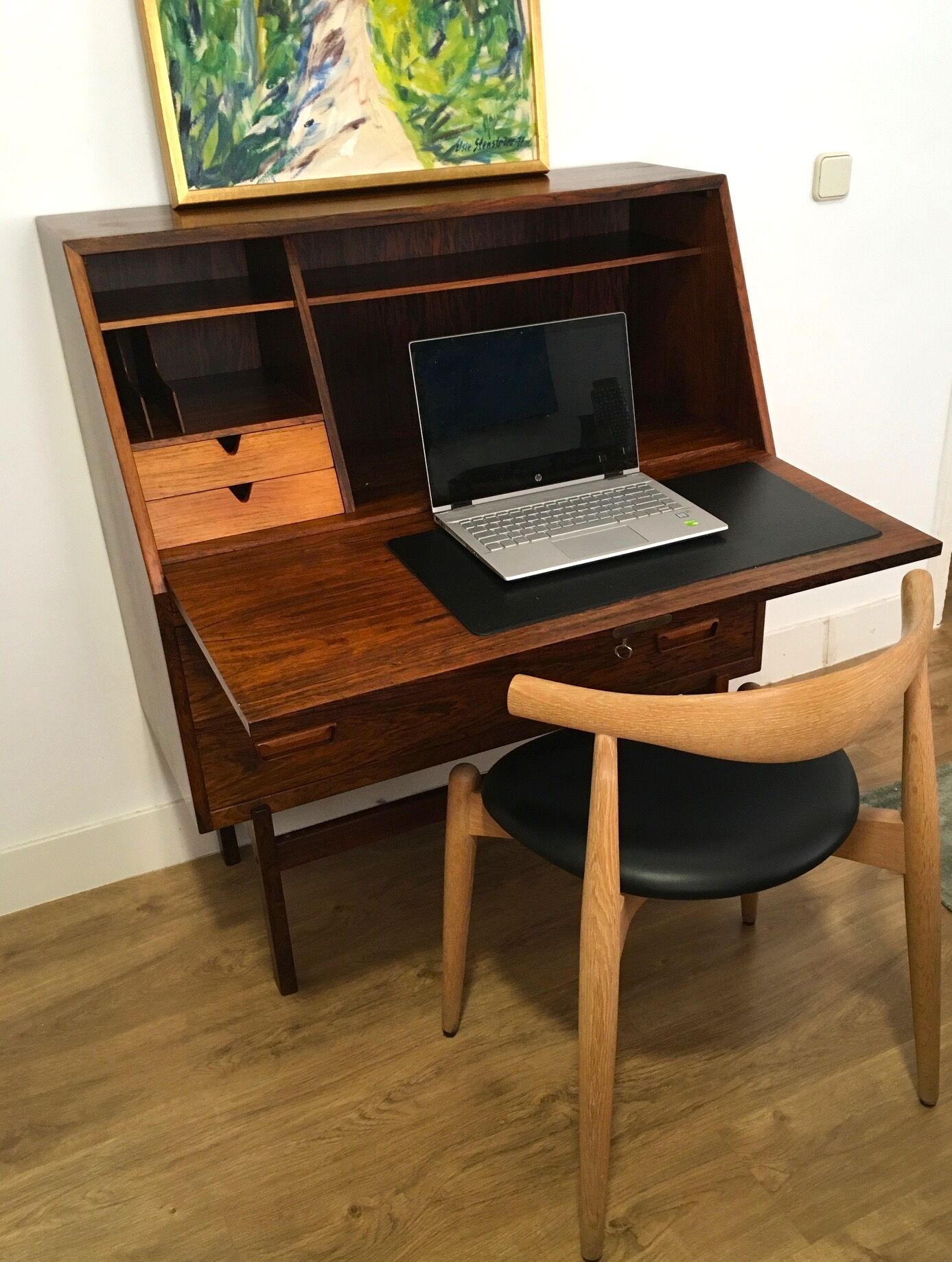 Bureau en palissandre modèle 68 par Arne Wahl Iversen, Danemark années 1960