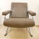 Vintage Metal and Skai Armchair, 1970s