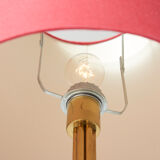 1950s floor lamp in light wood and brass