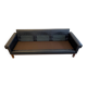 Midcentury leather and teak "Gotland" sofa, Ikea, Sweden, 1967