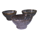 3 old champagne glasses