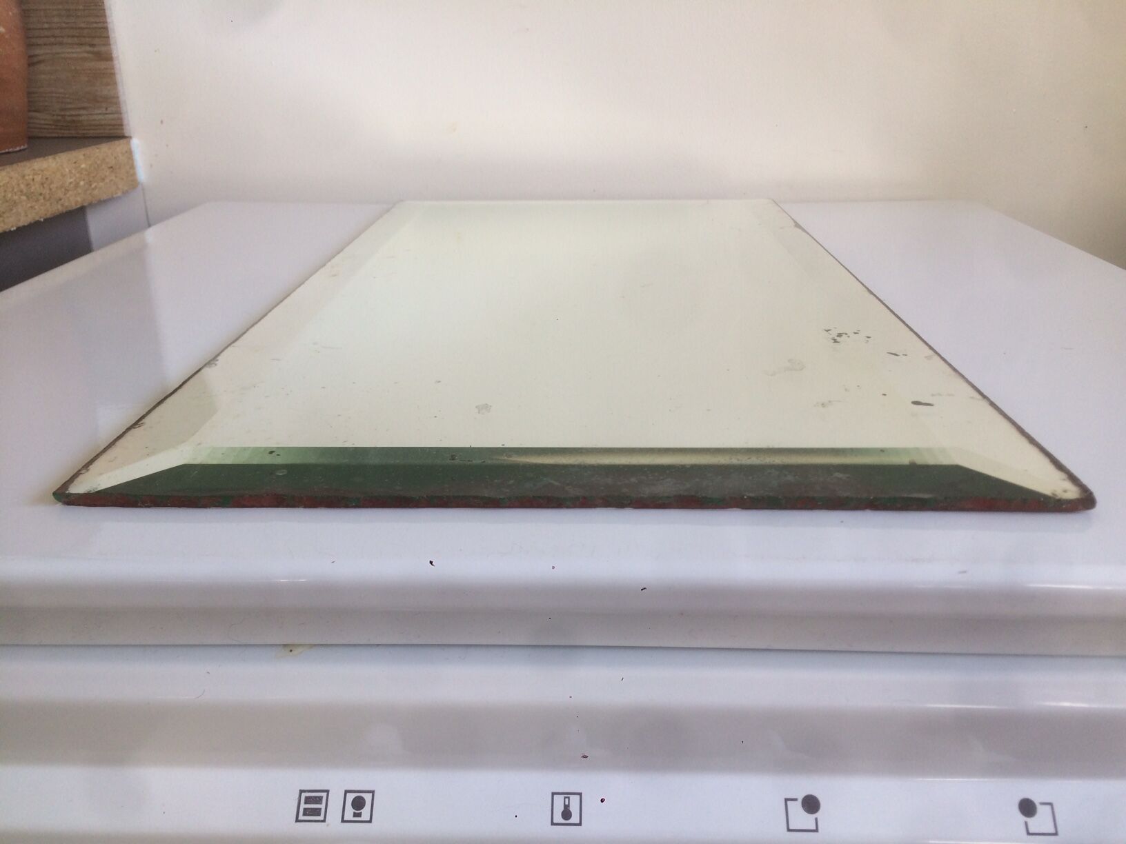 Old bevelled mirror 51x27,5cm