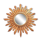 Mirror Sun gilded wood 59 cm, Deknudt