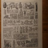 Original lithograph on Assyria and Babylonia