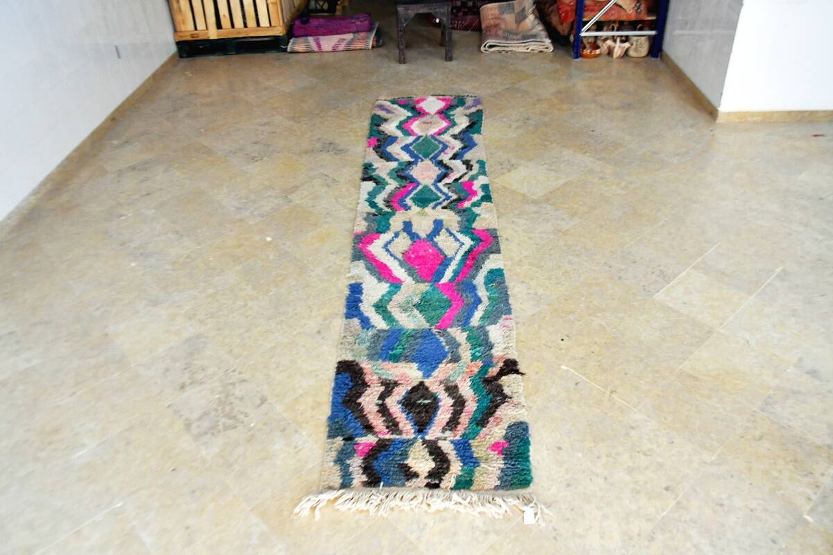 Moroccan Berber carpet hallway Boujaad 330 x 70 cm new