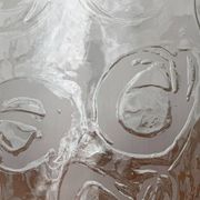 Large vase in raw glass, 1970s brutalism.
