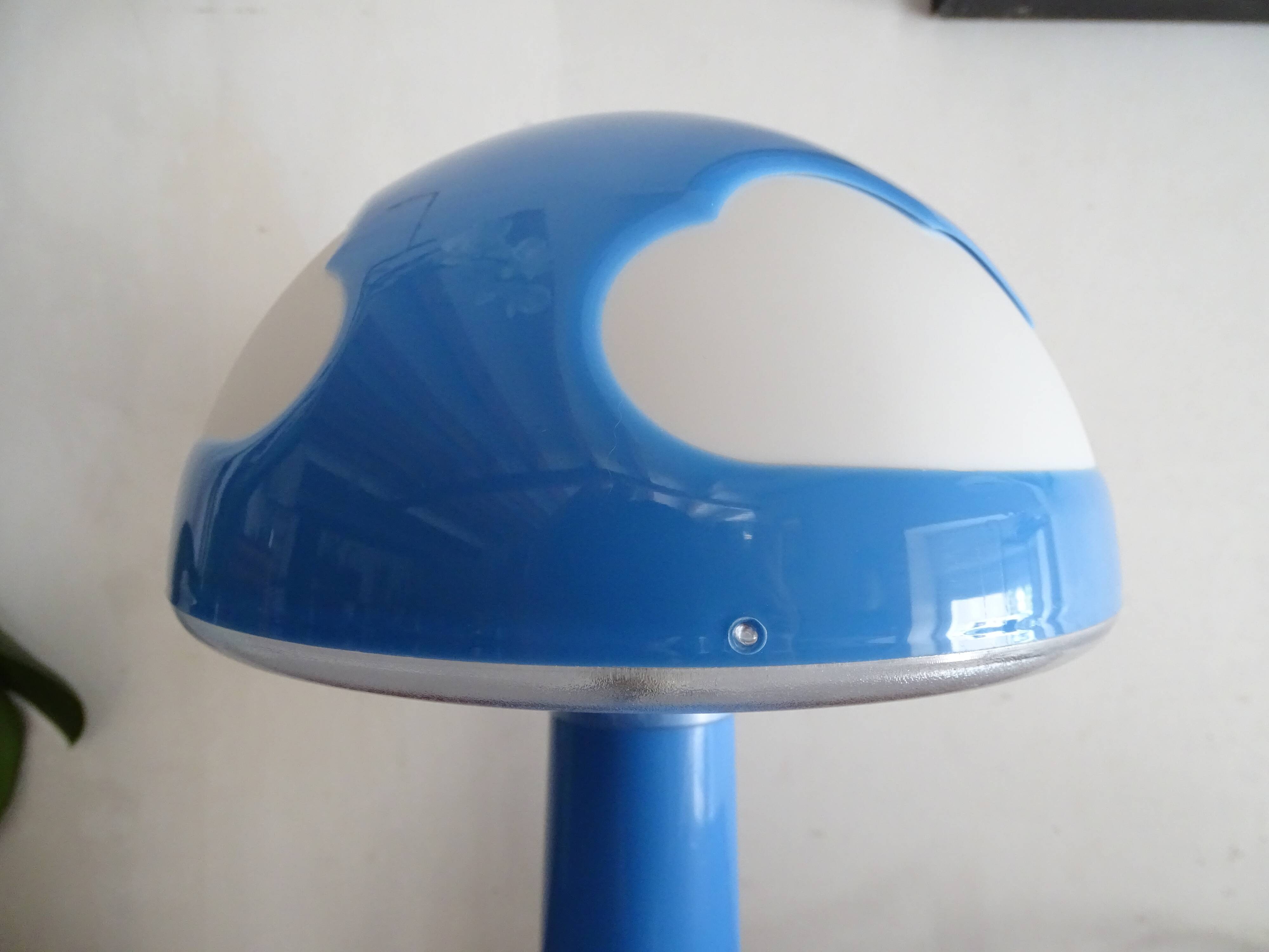 Mushroom lamp cloud IKEA Skojig blue vintage design