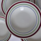 5 vintage porcelain soup plates