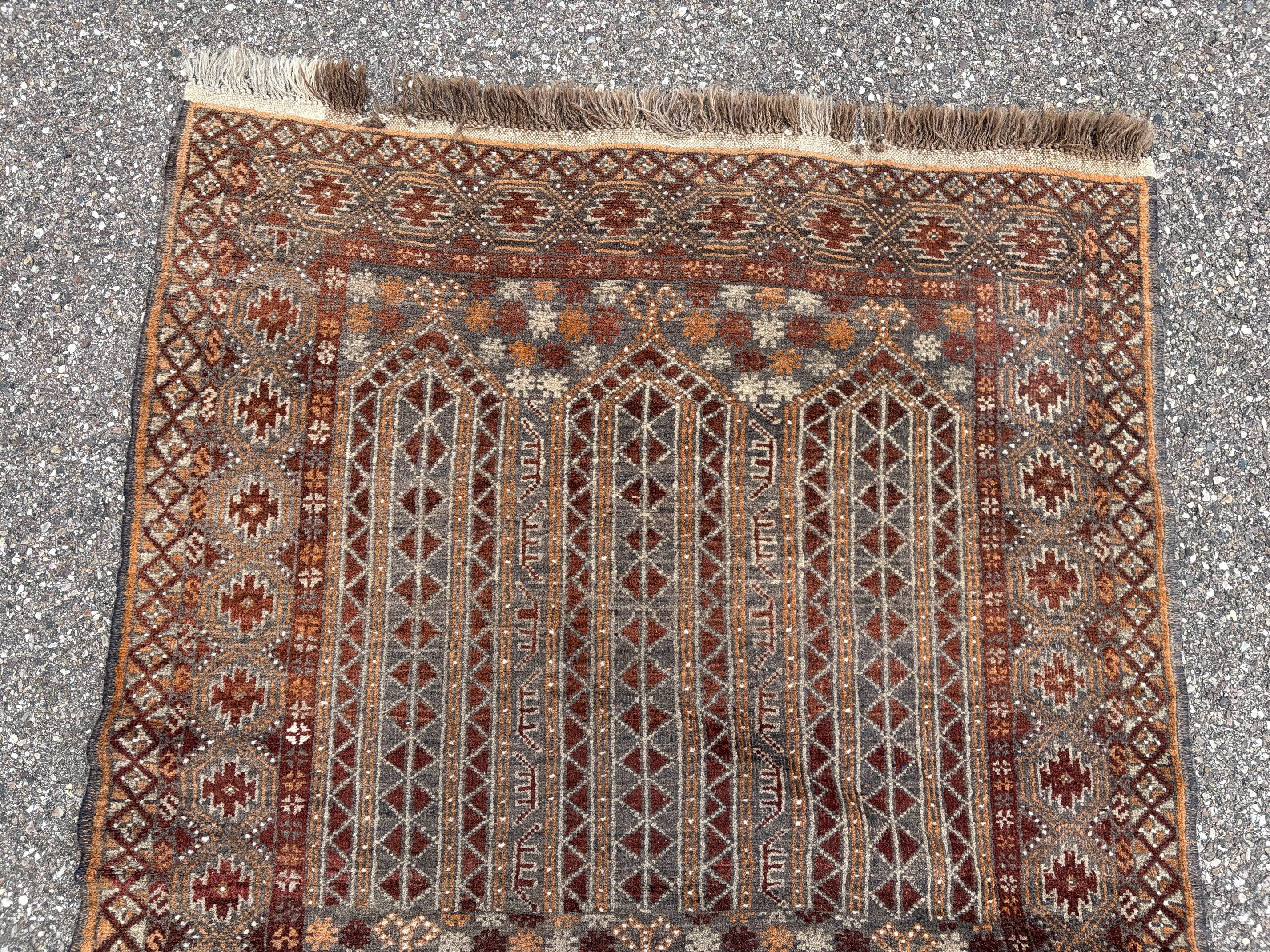handwoven Turkmen carpet