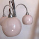 Suspension art deco en opaline rose