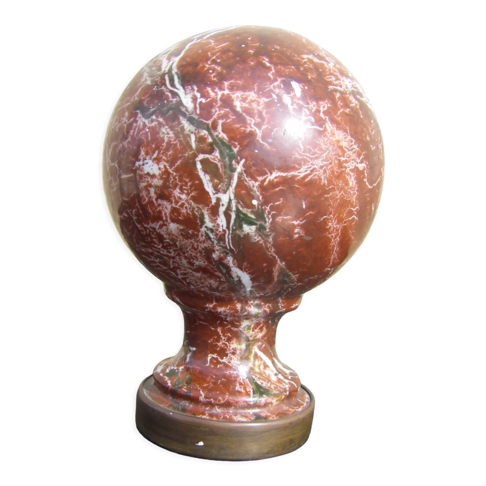 Antique marble stair ball
