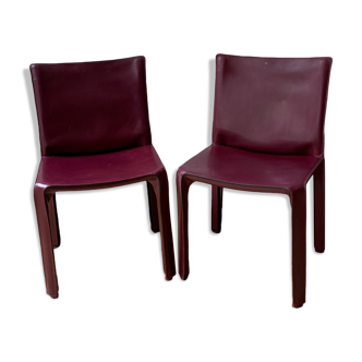 Paire de chaises Cassina 412 CAB