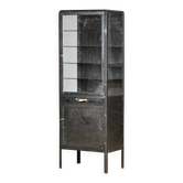 Polished iron medicine cabinet, 1950s