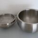 Brushed stainless steel ice bucket and shaker, 1970