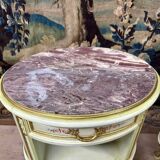 Pair of Italian lacquered wood bedside tables, early 20th century. Louis XV style