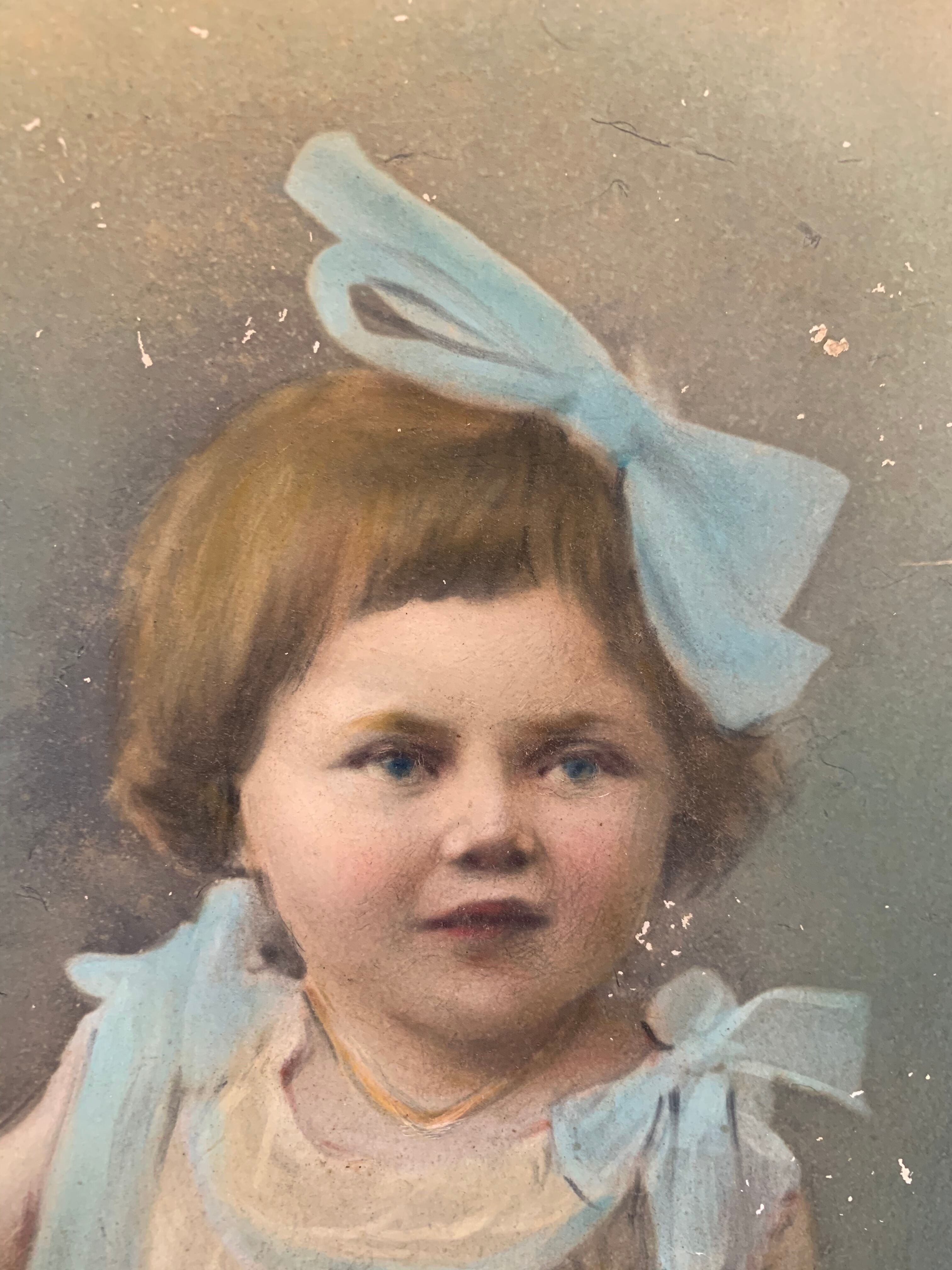 Old colorized photography / girl portrait