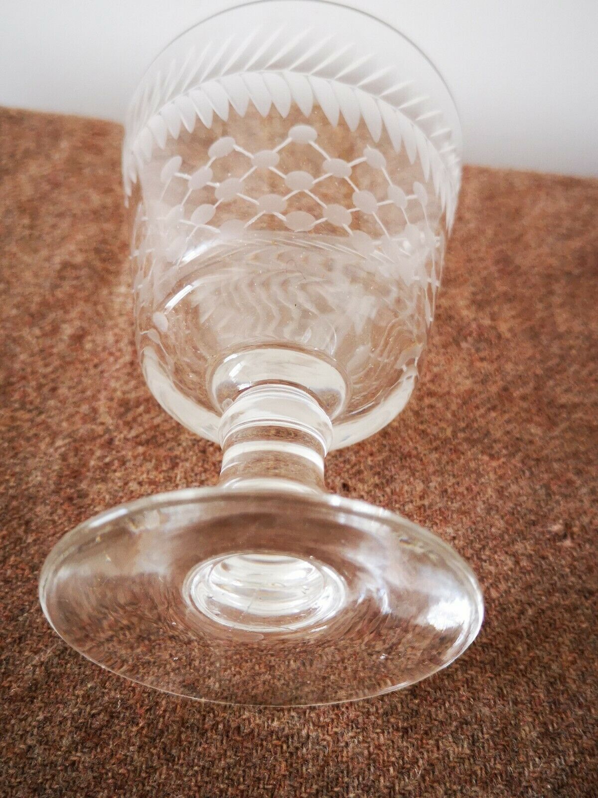 Lot of 11 cut and engraved foot glasses
