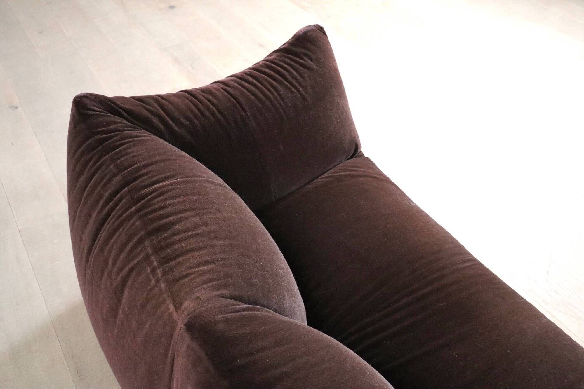 Le Bambole Sofa In Original Mohair Velvet By Mario Bellini For B&B Italia,