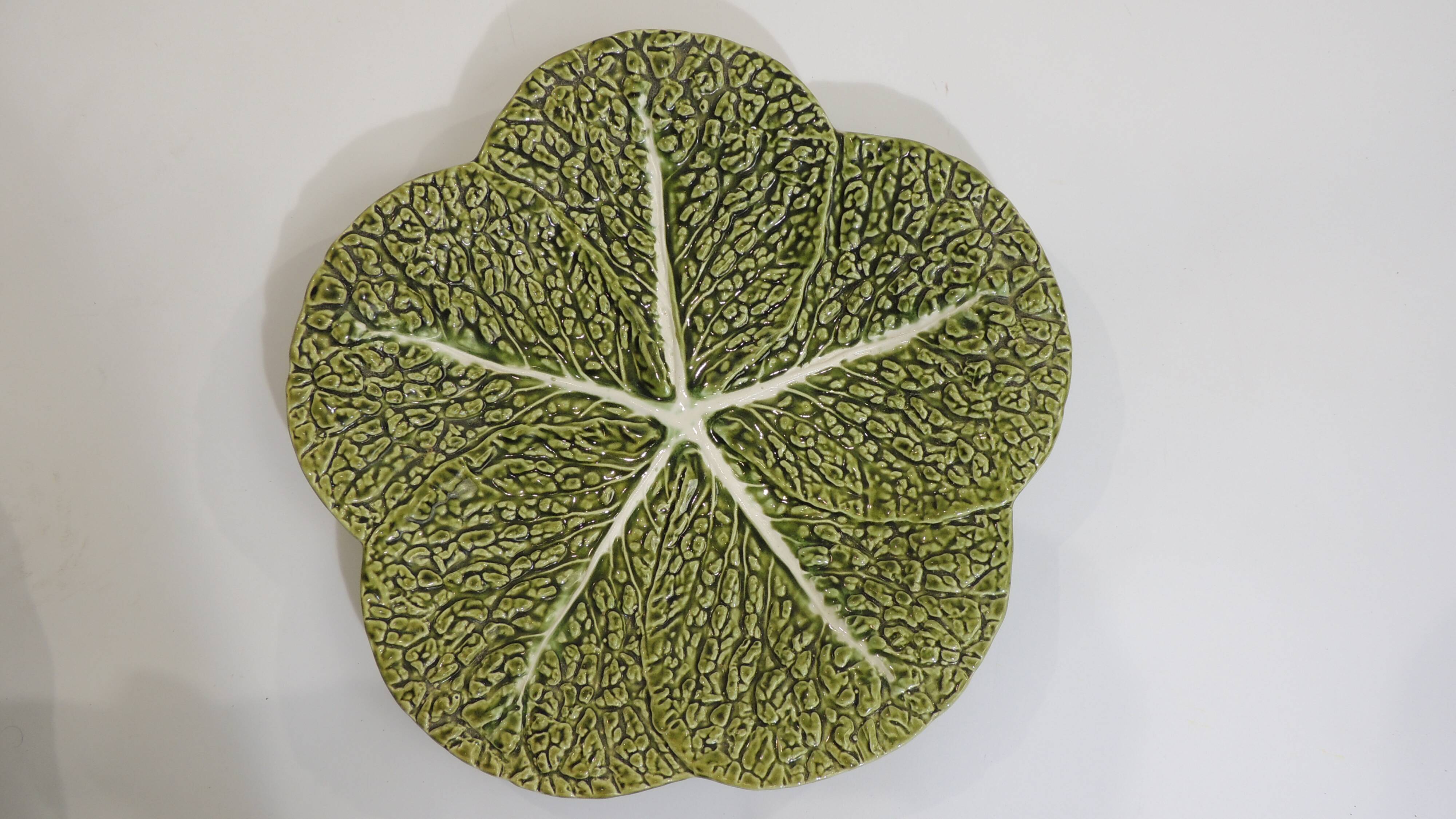 Vintage Cabbage-Shaped Tureen (Majolica/Barbotine)