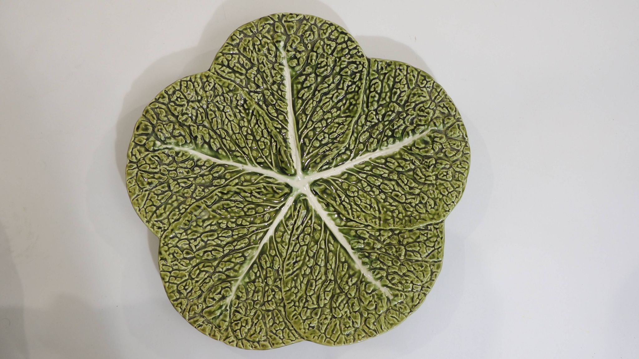Vintage Cabbage-Shaped Tureen (Majolica/Barbotine)