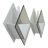 Pair of vintage wall lights Glass Light Studio model 20623, France, 1980