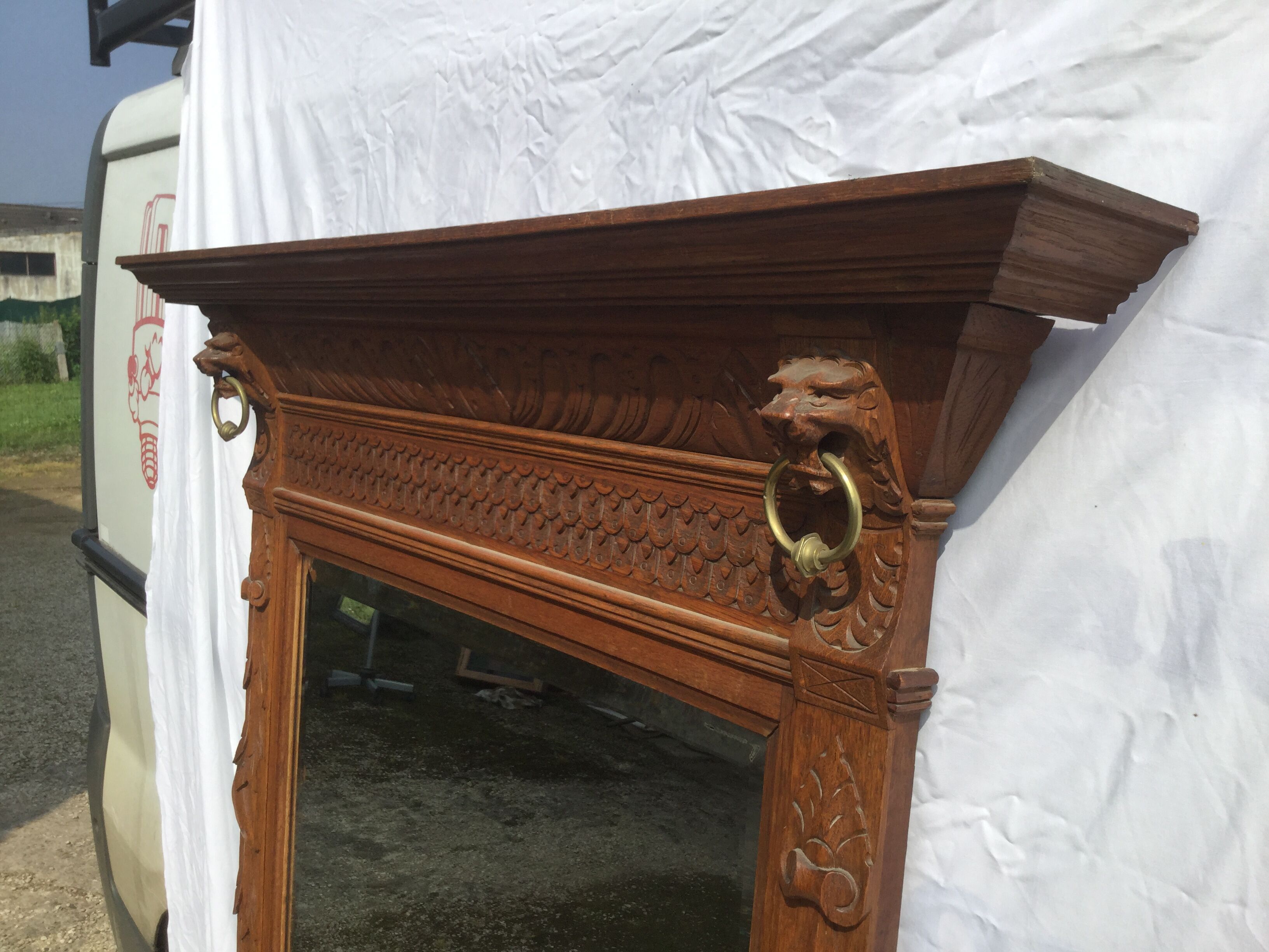 Lion head mirror 165x110cm