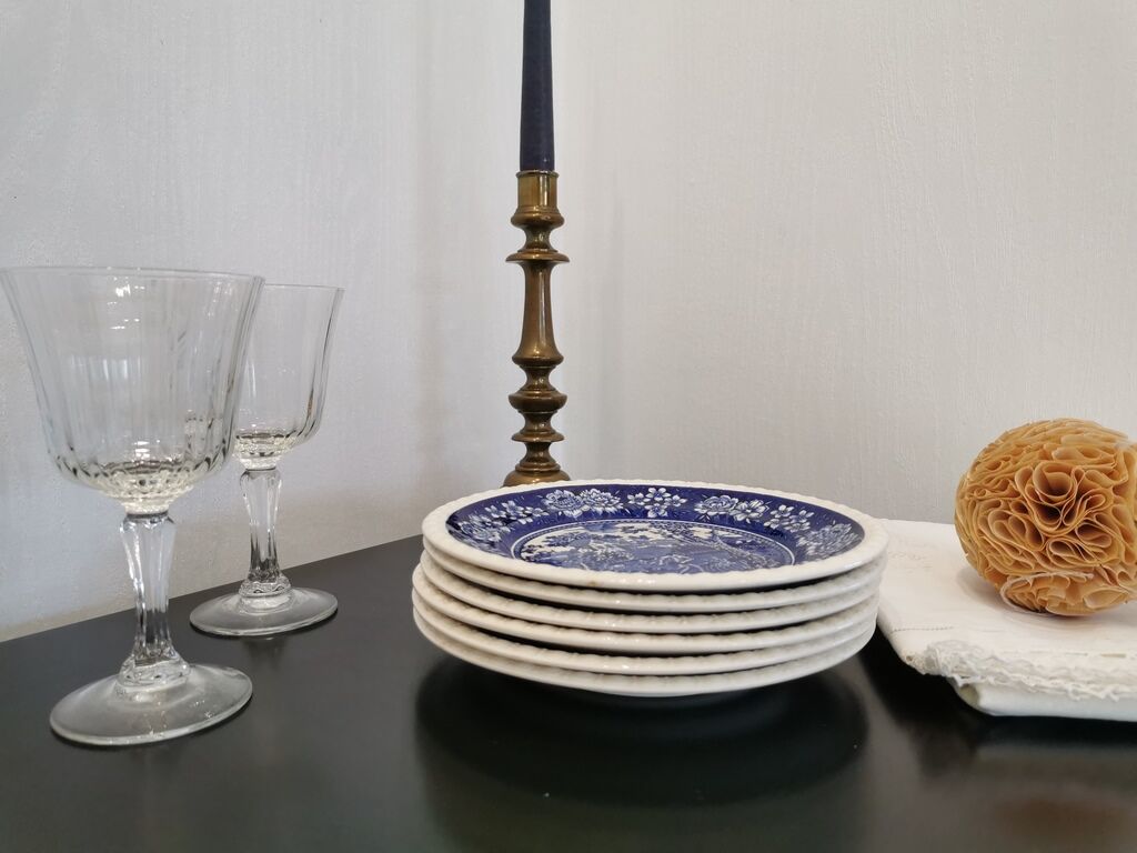 Set of 6 talking plates Villeroy&Boch Rusticana Bleues