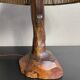 Wooden lamp by Olivier 70s