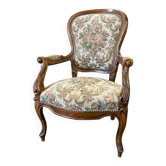 Vintage baroque armchair/seat/chair with floral pattern
