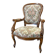 Fauteuil/siège/chaise baroque vintage à motif floral