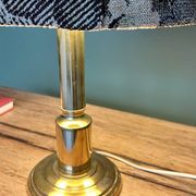 Lampe laiton et velours 1970