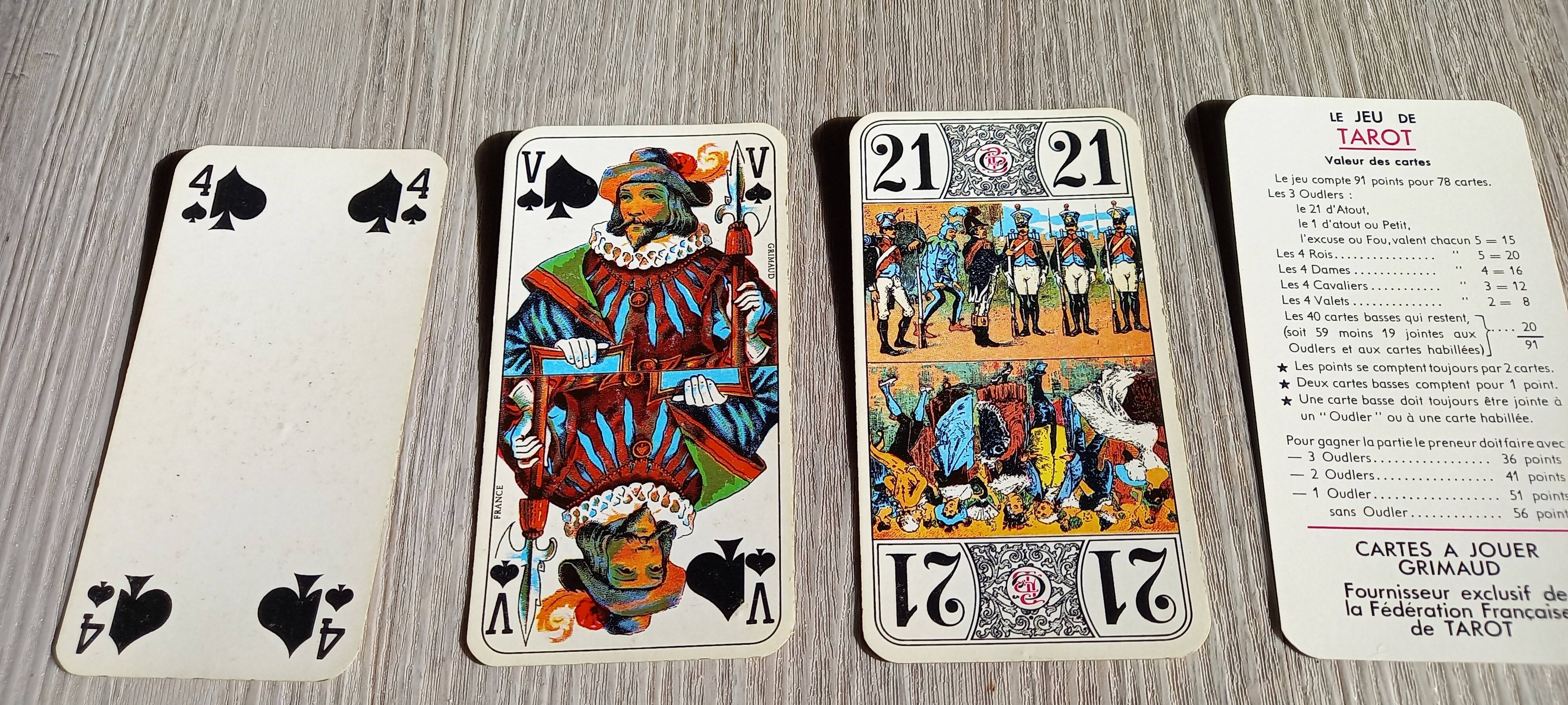 ancient tarot deck Grimaud, Edition Smir