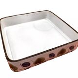Deep serving dish, Niderviller France earthenware, "Prunes" collection