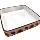 Deep serving dish, Niderviller France earthenware, "Prunes" collection