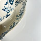 Longwy sauceboat, late 19th century "Ycho", blue ironstone