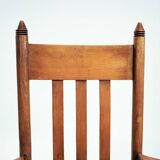 Fauteuil Art déco en chêne de l'école d'Amsterdam, années 1940