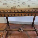 Antique walnut piano bench