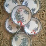 6 plates iron earth St Amand Margot.