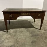 Mahogany flat desk. Louis XVI style, 20th century.