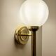 3 Vintage Scandinavian Glass and Brass Wall Lights