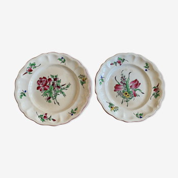 Assiettes en faïence de Lunéville