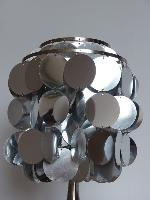 Table lamp silver lozenge and tulip foot, end of the years 70