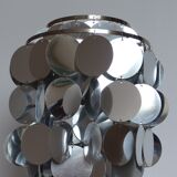 Table lamp silver lozenge and tulip foot, end of the years 70