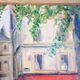 Le Mommaton, oil on canvas, urban landscape in a Montparnasse setting