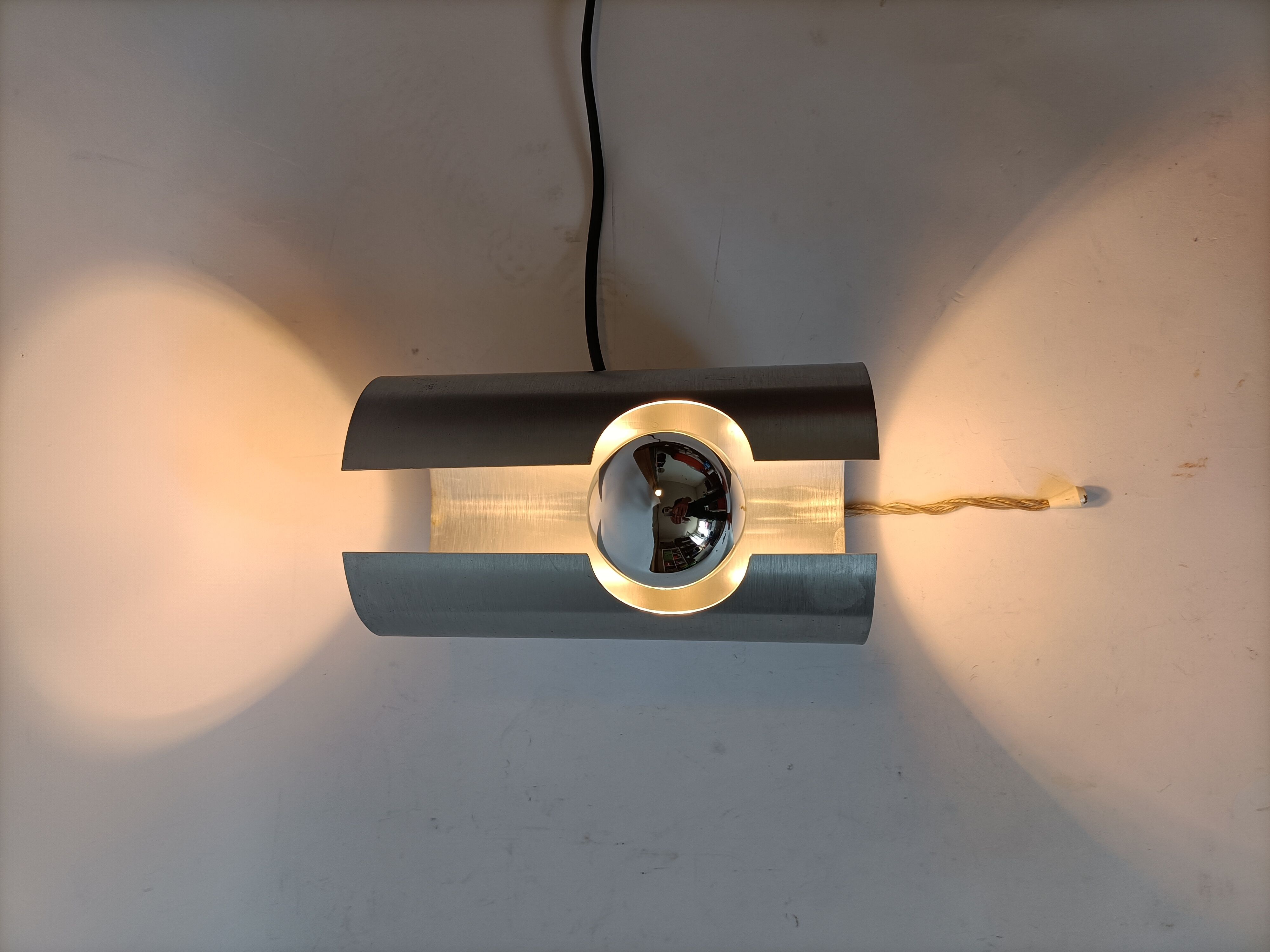 Applique Oxar en aluminium brossé 1970