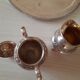 Silver metal coffee service