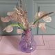 Purple blown glass vase